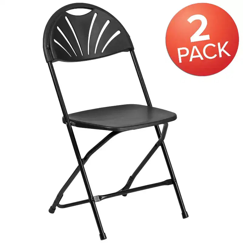 Chaise pliante en plastique à dossier éventail pour mariage, fête, événement, maison, bureau