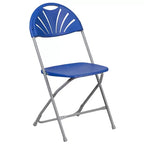 Chaise pliante en plastique à dossier éventail pour mariage, fête, événement, maison, bureau