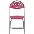 Chaise pliante en plastique à dossier éventail pour mariage, fête, événement, maison, bureau