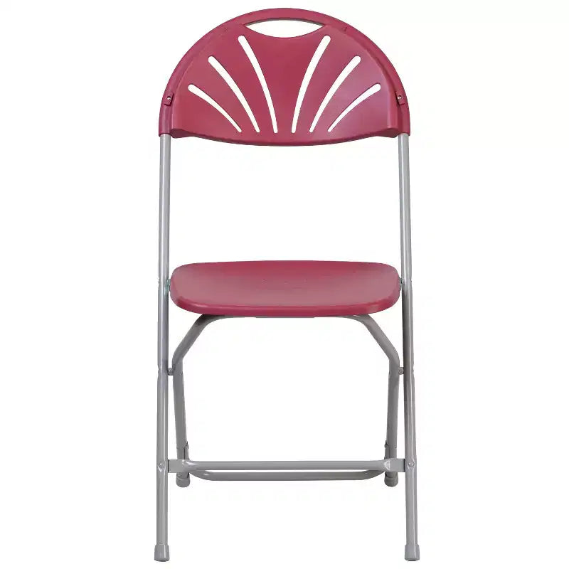 Chaise pliante en plastique à dossier éventail pour mariage, fête, événement, maison, bureau