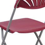 Chaise pliante en plastique à dossier éventail pour mariage, fête, événement, maison, bureau