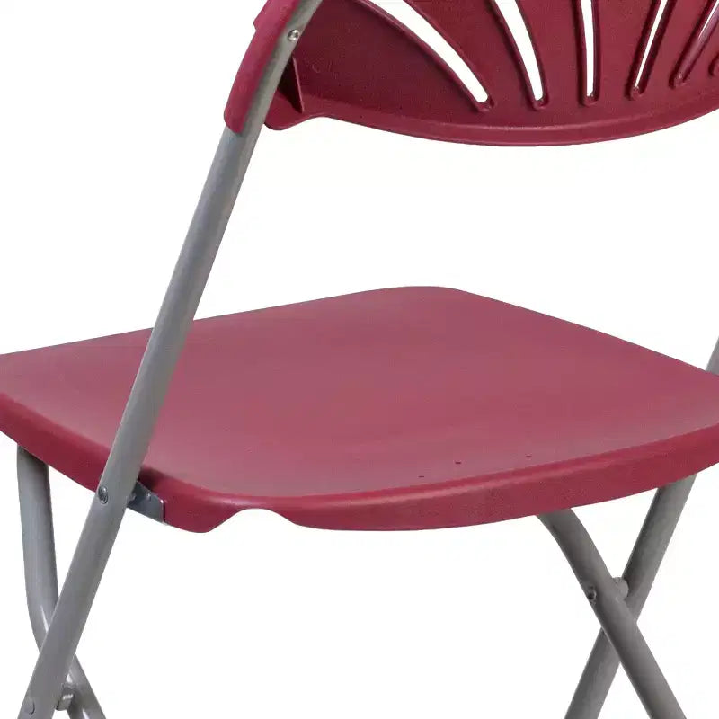 Chaise pliante en plastique à dossier éventail pour mariage, fête, événement, maison, bureau
