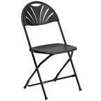 Chaise pliante en plastique à dossier éventail pour mariage, fête, événement, maison, bureau