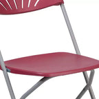 Chaise pliante en plastique à dossier éventail pour mariage, fête, événement, maison, bureau
