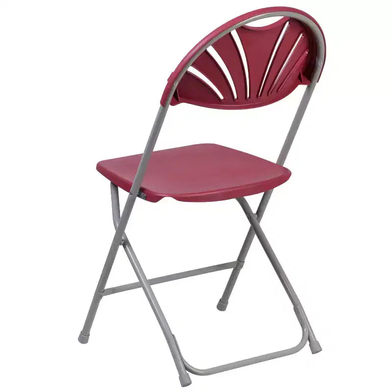 Chaise pliante en plastique à dossier éventail pour mariage, fête, événement, maison, bureau