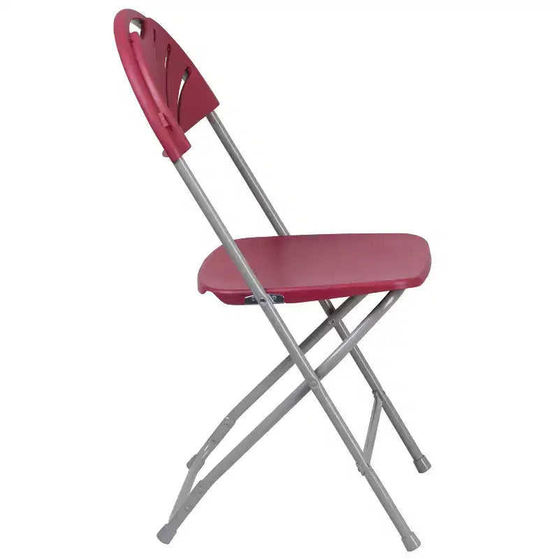 Chaise pliante en plastique à dossier éventail pour mariage, fête, événement, maison, bureau