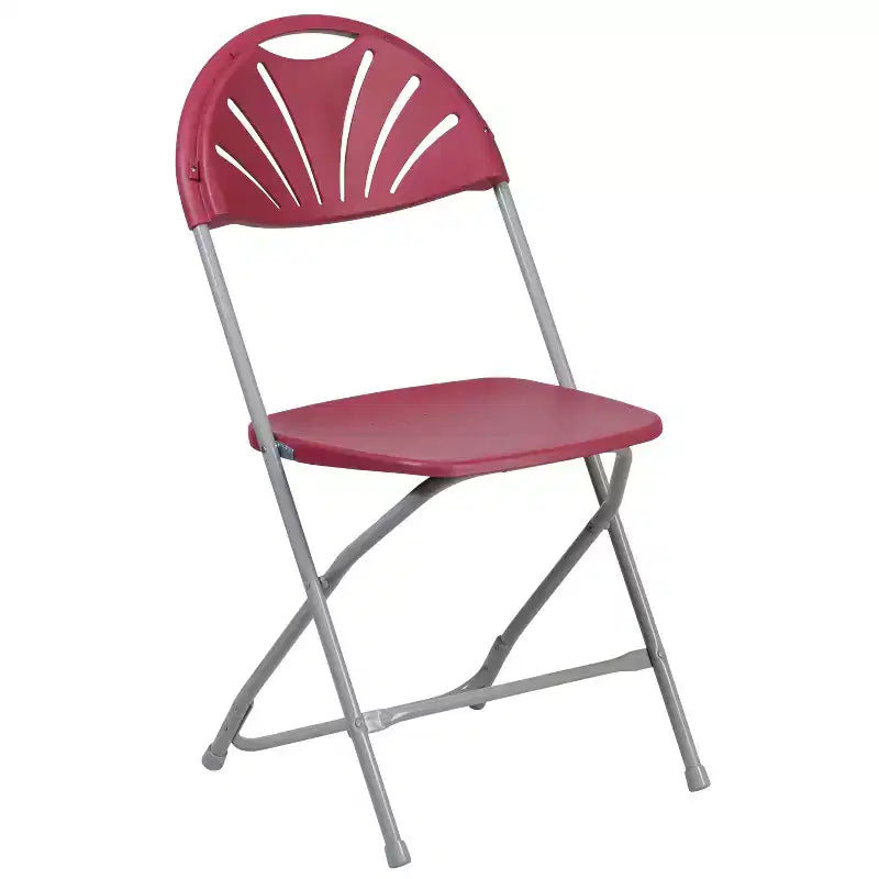 Chaise pliante en plastique à dossier éventail pour mariage, fête, événement, maison, bureau