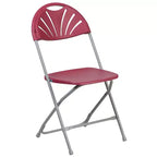 Chaise pliante en plastique à dossier éventail pour mariage, fête, événement, maison, bureau