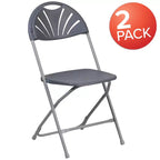 Chaise pliante en plastique à dossier éventail pour mariage, fête, événement, maison, bureau