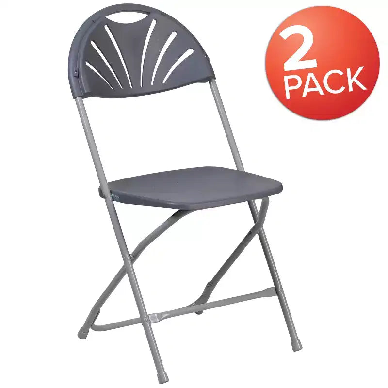 Chaise pliante en plastique à dossier éventail pour mariage, fête, événement, maison, bureau