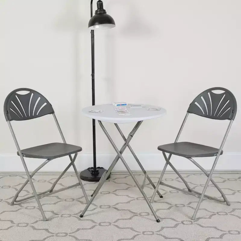 Chaise pliante en plastique à dossier éventail pour mariage, fête, événement, maison, bureau