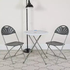 Chaise pliante en plastique à dossier éventail pour mariage, fête, événement, maison, bureau