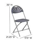 Chaise pliante en plastique à dossier éventail pour mariage, fête, événement, maison, bureau