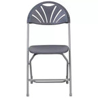 Chaise pliante en plastique à dossier éventail pour mariage, fête, événement, maison, bureau