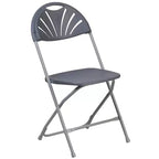 Chaise pliante en plastique à dossier éventail pour mariage, fête, événement, maison, bureau