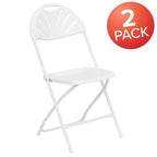 Chaise pliante en plastique à dossier éventail pour mariage, fête, événement, maison, bureau