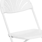 Chaise pliante en plastique à dossier éventail pour mariage, fête, événement, maison, bureau