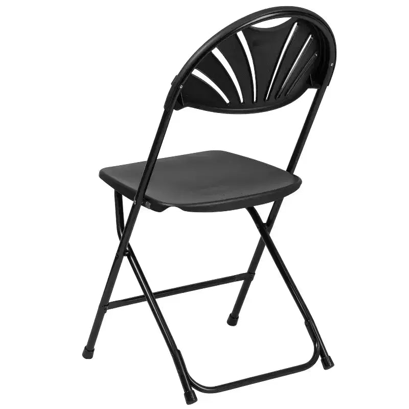 Chaise pliante en plastique à dossier éventail pour mariage, fête, événement, maison, bureau