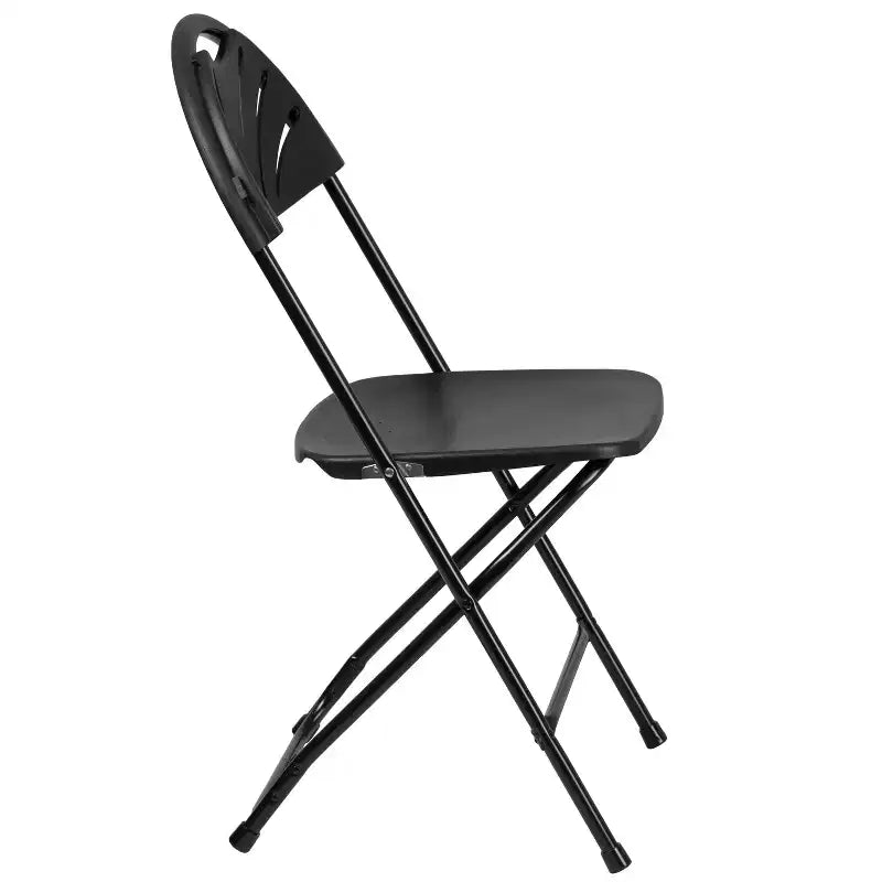 Chaise pliante en plastique à dossier éventail pour mariage, fête, événement, maison, bureau