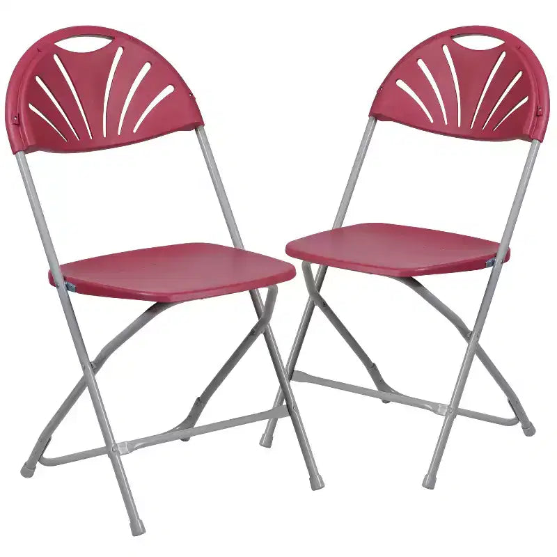 Chaise pliante en plastique à dossier éventail pour mariage, fête, événement, maison, bureau