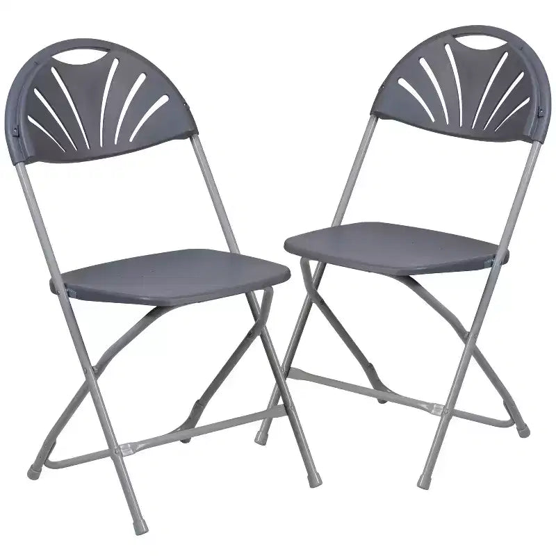 Chaise pliante en plastique à dossier éventail pour mariage, fête, événement, maison, bureau