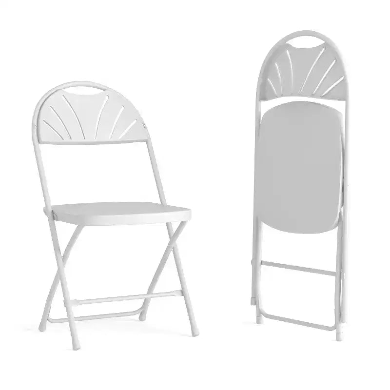 Chaise pliante en plastique à dossier éventail pour mariage, fête, événement, maison, bureau